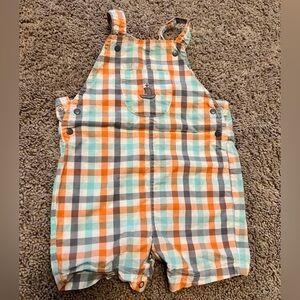 Carter's Multicolor Plaid Overall Shorts